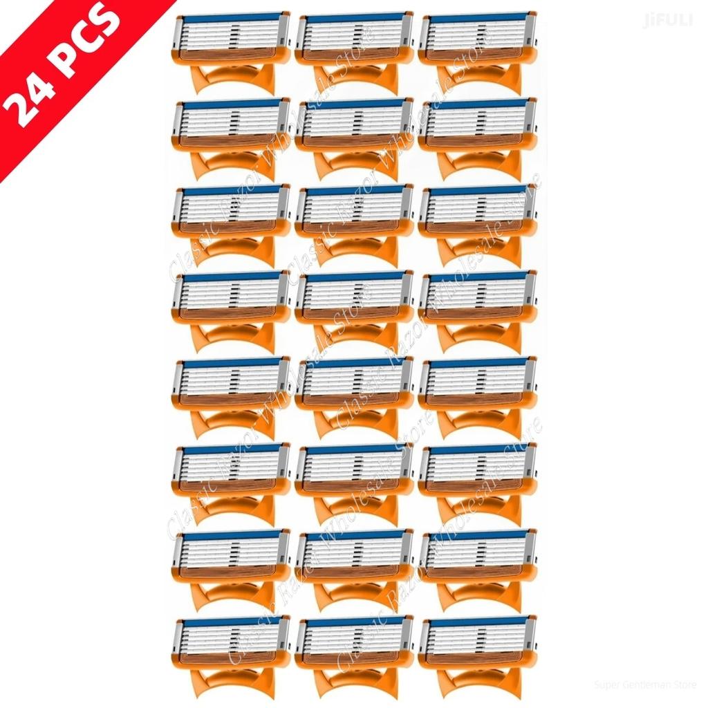 5 Razor Blades Replacement Safety Manual Shaving Machine Blade Shaving Stainless Steel Blades Waterproof Suit For Fusion5