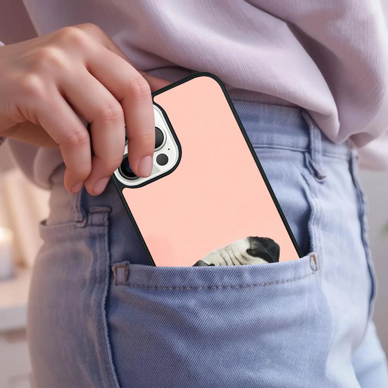 Animal Butterfly Dog Pug Phone Case For iPhone 17 Air 15 16e 14 13 Pro Max Coque 12 11 Pro Max PLUS Cover