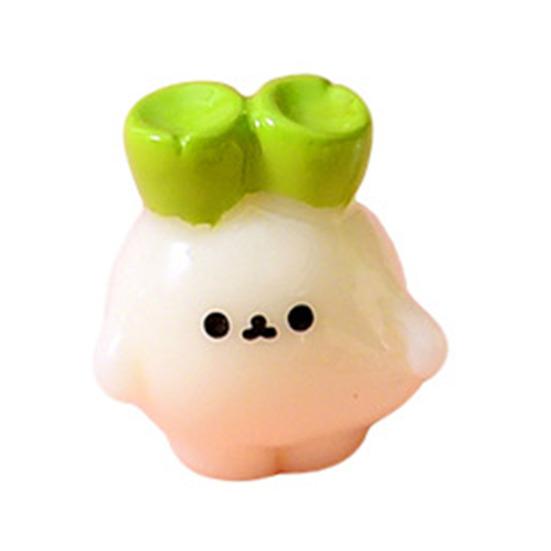 

Cute Tiny Vegetables Resin Miniature Ornament Cartoon Scallion Figurine for DIY Dollhouse Fairy Garden Landscape Desk Office Decor E