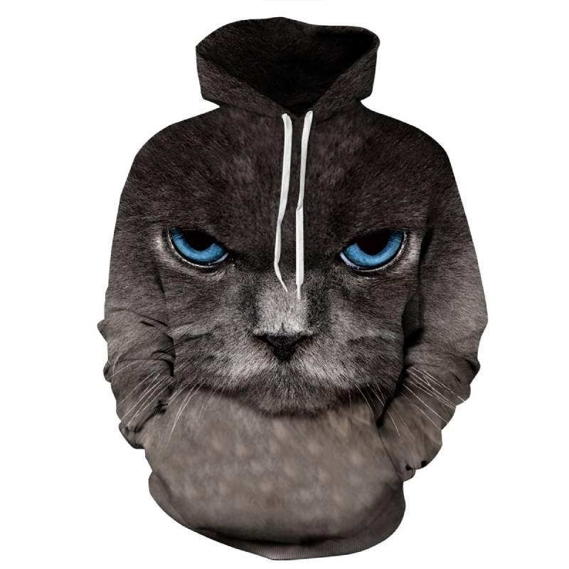 Vibrant Skull Print Digital Pullover Hoodie For Men Comfortable Loose Fit
