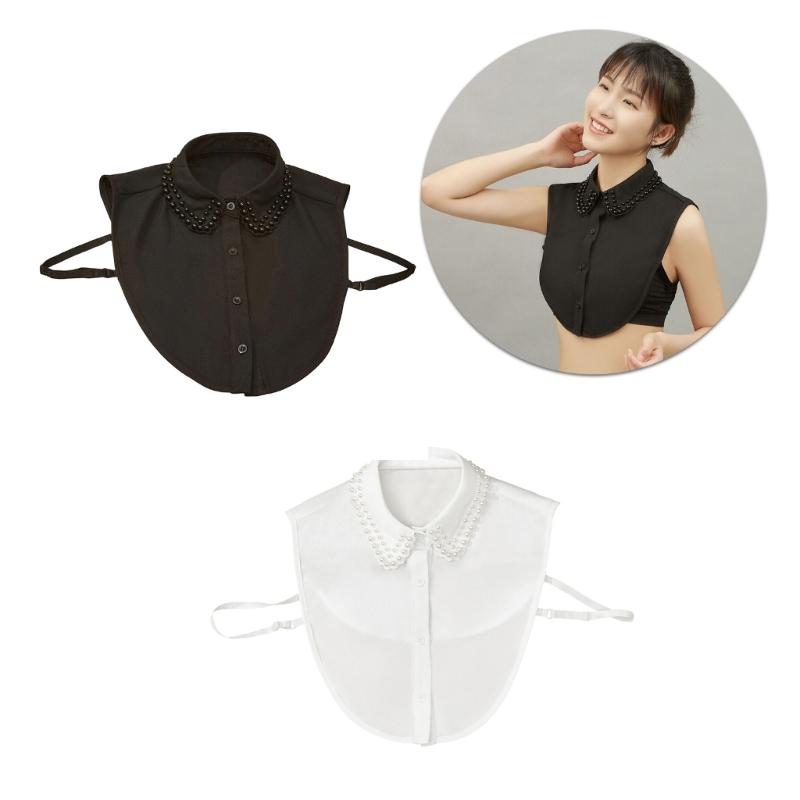 Detachable Lapel Collar False Elaborate Girls Collar Accessory Jeweled Collar Rocker Art Decorative False Shawl