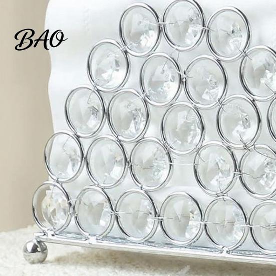 Countertop Paper Towel Holder Crystal Napkin Holder, Stable Vertical Storage Stand, with Anti-Slip European Style Feet, Durable Rust-Proof Tissue