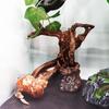 Simulation Hermit Crab Climbing Toy Decorative Reptile Cylinder Roots Plant  Aquarium