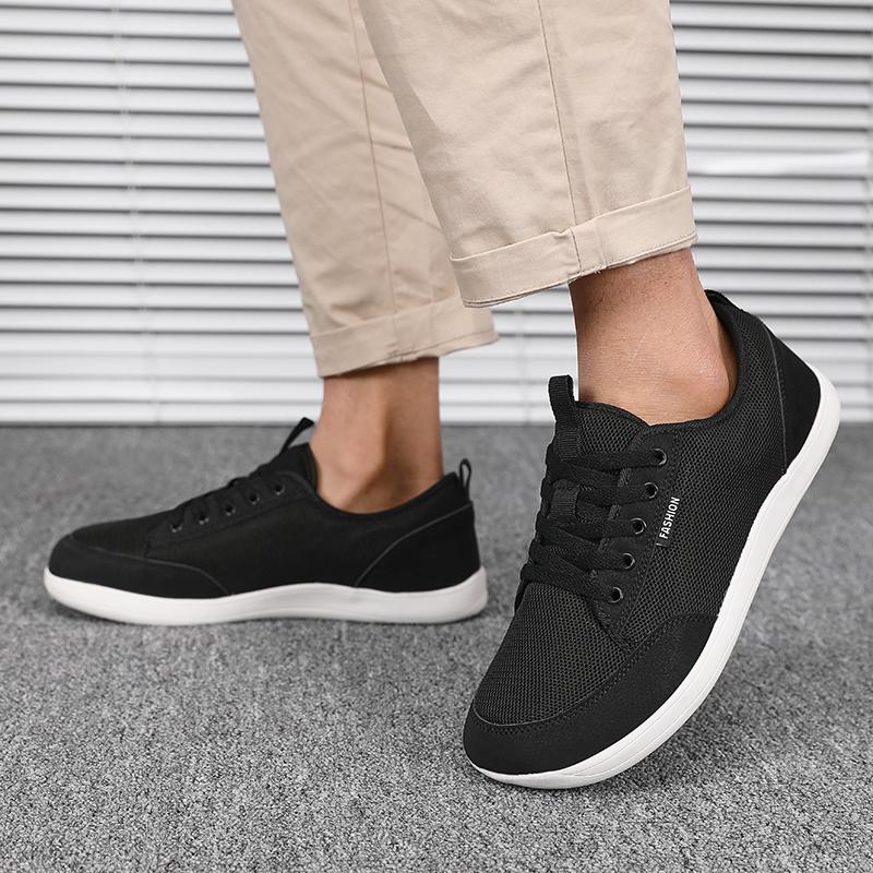 Sportschuhe für Herren Bequeme und lässige Skateboardschuhe für Damen Abriebfeste Lässige Leichte Schwarze Laufschuhe