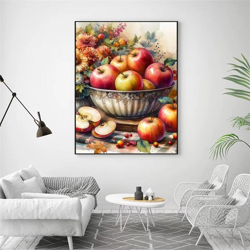 Diamond Embroidery Sale Fruit Flower Mosaic Needlework Full Kits Diamond Painting Kitchen Floral Cross Stitch Needlework