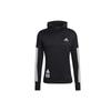 adidas Felpa con cappuccio da corsa spaziale con patchwork Top da uomo Nero GK6996