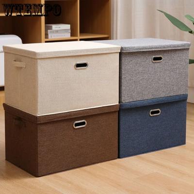Covered Storage Box Clothes Snack Storage Box Folding Large Closet Storage Box Wardrobe Organizer Box Bedding Sorting Storage Box
