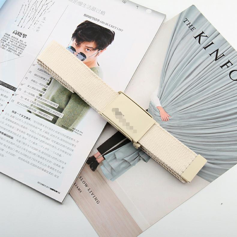 Canvas Belt For Men And Women With Alloy Buckle Fashion Casual Accessory For Students