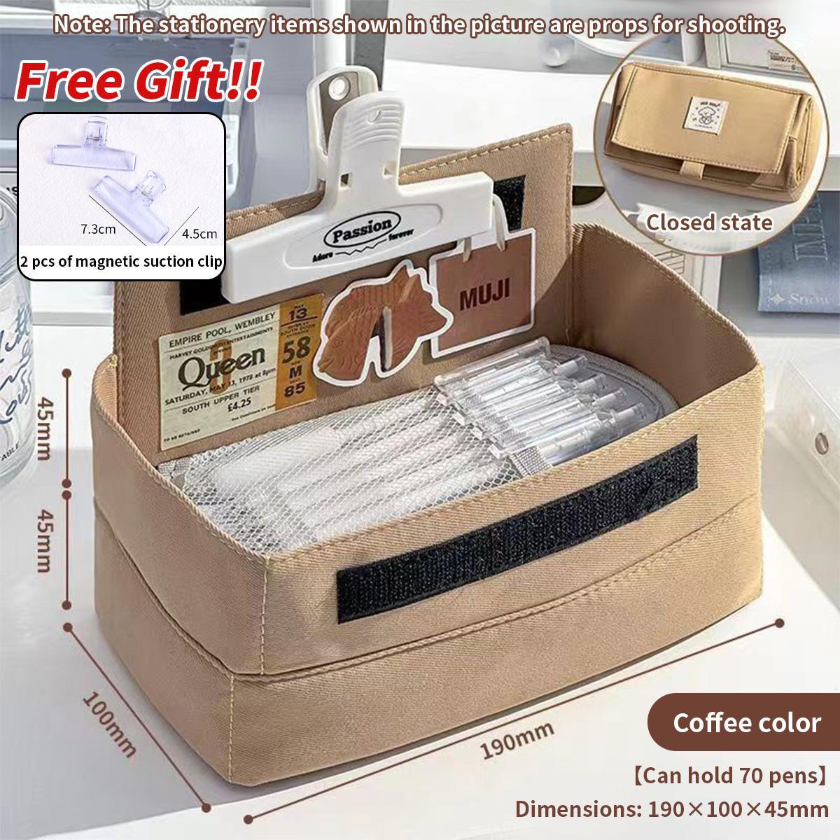 

Kawaii Ins Style Puppy Printed Pencil Bag Large Capacity High-value Creative Square Pencil Bag School Student Storage Supplies