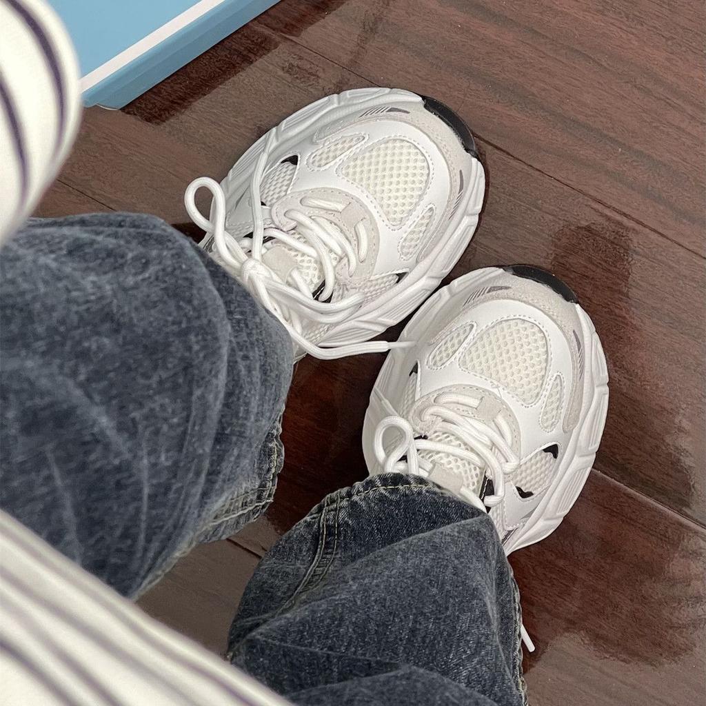 Daddy Shoes Women's 2025 New Spring Women's Shoes Versatile Thick-soled Explosive Little White Shoes Height-increasing Casual Sneakers Women
