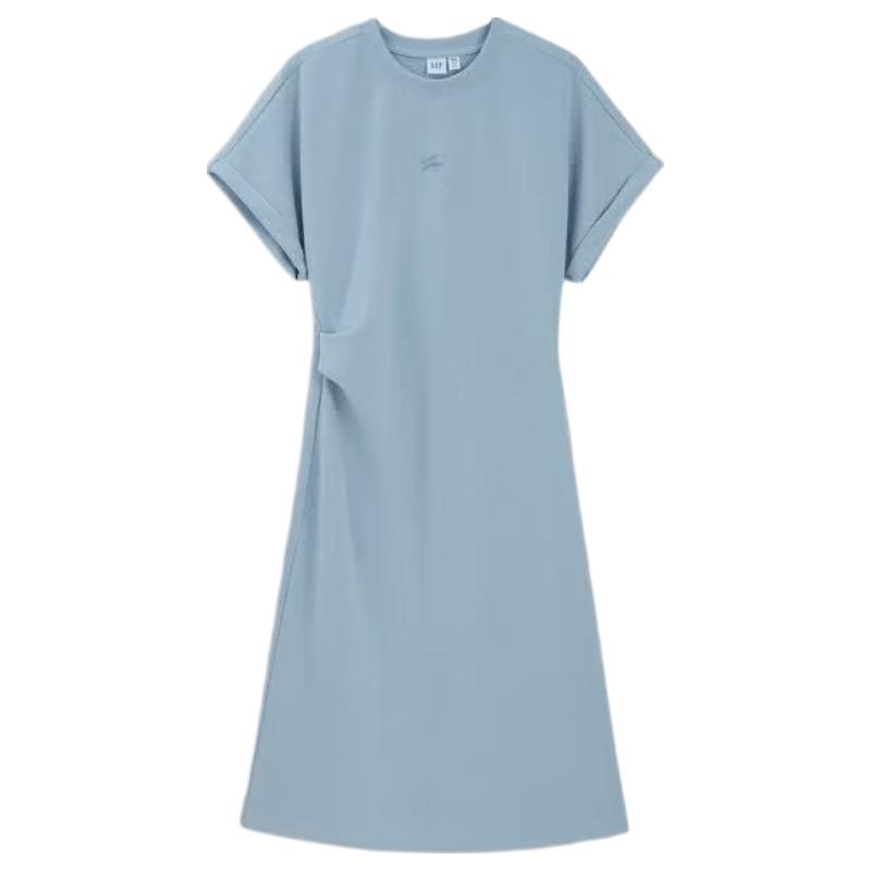 GAP Women's Modal Blend Logo Slim Fit Short Sleeve Dress