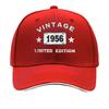 Vintage 1956 Retro Art Hip Hop Hat Fashion Outdoor Sports Sandwich Baseball Cap