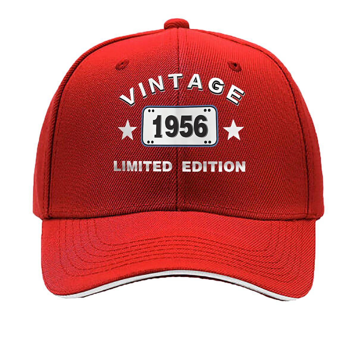 Vintage 1956 Retro Art Hip Hop hat Fashion Outdoor Sports Sandwich Baseball Cap One Size