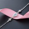 Lindon Women Zircon 925 Sterling Silver Jewelry Geometric Bead Chain Link Bracelet Fashion Fine Wedding Gift for Girlfriend