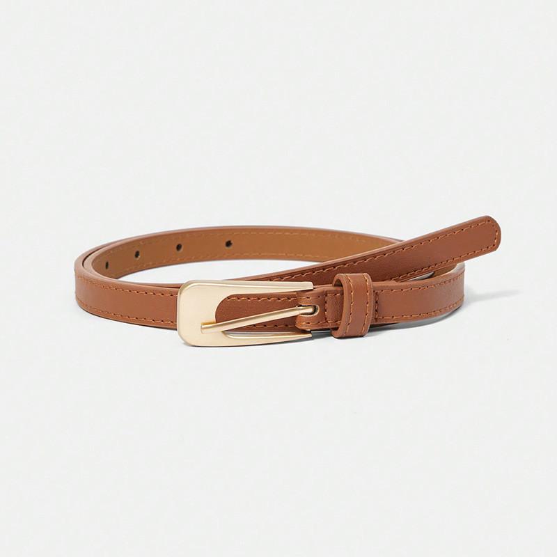 

Stylish Womens Pu Waist Belt With Alloy Pin Buckle For Work And Casual Outfits коричневый