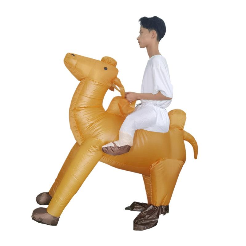 Funny Inflatable Camel Ride Costume Hot Sale Cute Cartoon Stage Prop for Party Adult 150-190cm