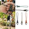 Smycz Paracord na Klucze Karabińczyk Paracord Brelok Szybkie Zwalnianie Trójkątna Klamra Blokująca Klips Haczyk Pasek Zapięcie Do Outdooru