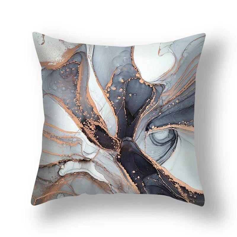 Modern light luxury simple fashion marble pattern set sofa chair office car bed cushion cover room home decoration pillowcase