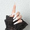Artificial Nails Solid Matte White Frosted Ballet Nails Wearable Manicure Patches