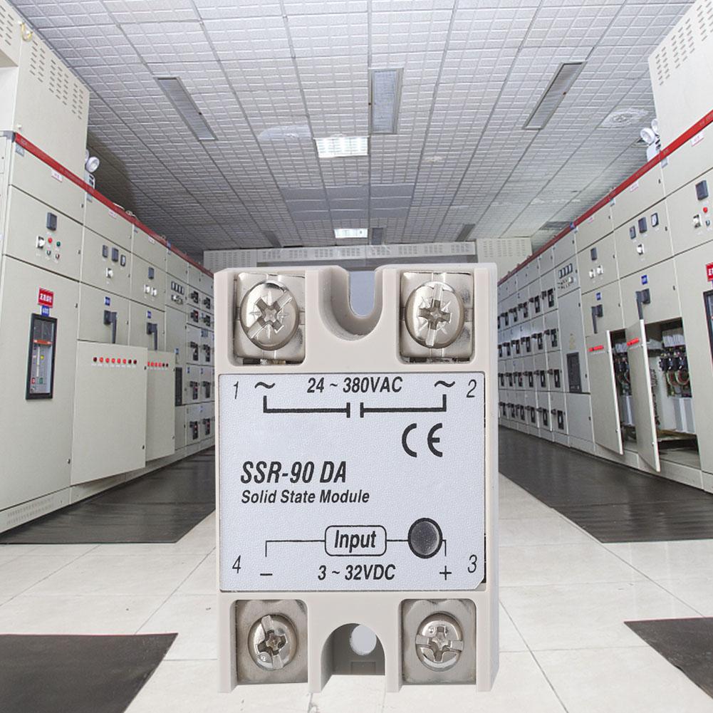 SSR90DA 90A Solid State Relay Module SSR DC AC Input 332V DC