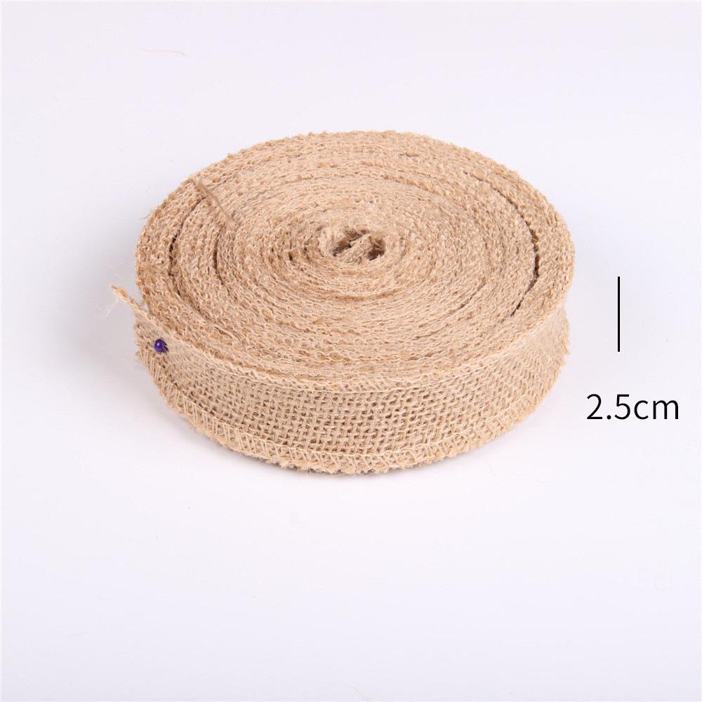 

Natural Handmade Jute Burlap Ribbon for DIY Christmas and Wedding Decorations