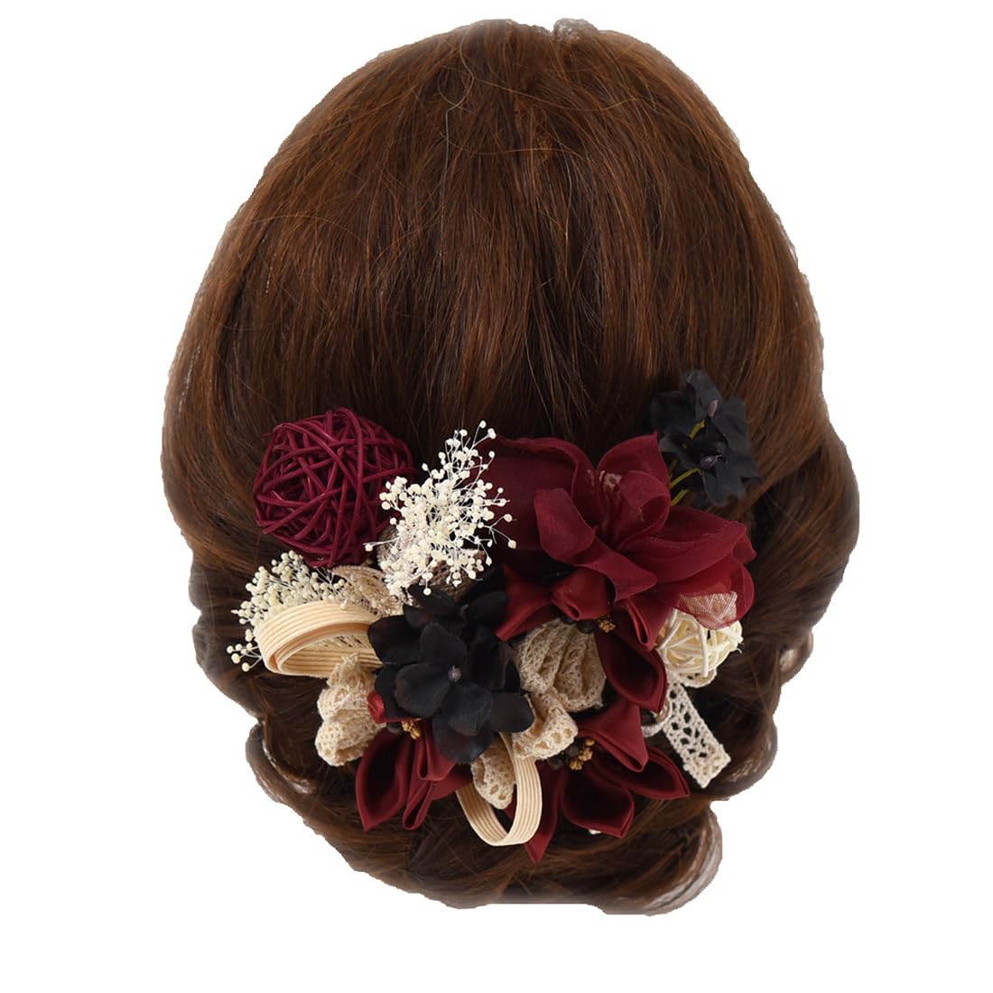 

Японский стиль Прическа Совершеннолетие Сделано в Японии С ротангом 6 штук Красное украшение, Церемония, Фурисодэ, [Нагомия] Шар, Цветок, Набор, Натуральный, Цветок, красный