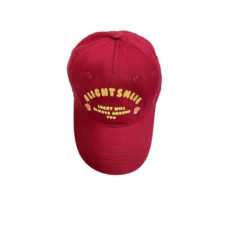 Flower Pink Letter Embroidered Baseball Cap Women'S Spring Summer Versatile Soft Top Big Head Circumference Cap Showing Face Small Hat