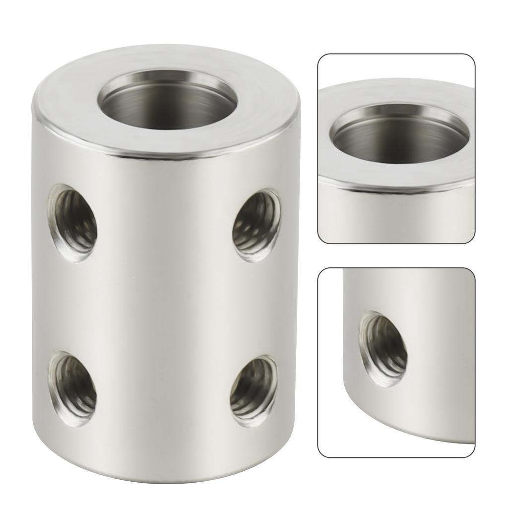 Stiv akselkobling Motorkobling Koblingshylse 5mm/8mm/10mm #45 Stål Sølv for 3D-skriver / RC-robot / Bilmodellaksel / DIY-koder