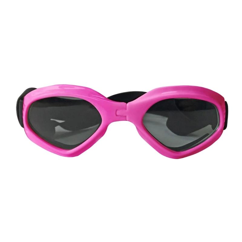 

Foldable Dog Sunglasses Elastic Strap Goggles Windproof Designs For Small Pet Outdoor Hiking Walking Pet Activity Use розовый