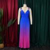 2025 Summer Gradient Strappy Backless Long Dress