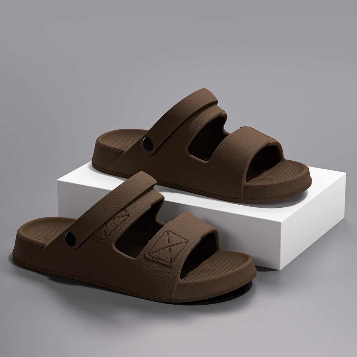 

Summer Men Sandals New Non-slip Outdoor Sandals Comfortable Soft Bottom Indoor Slippers 40-41