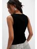 2026 Damen Sommer Ärmelloses V-Ausschnitt Einfarbiges Slim Fit Top