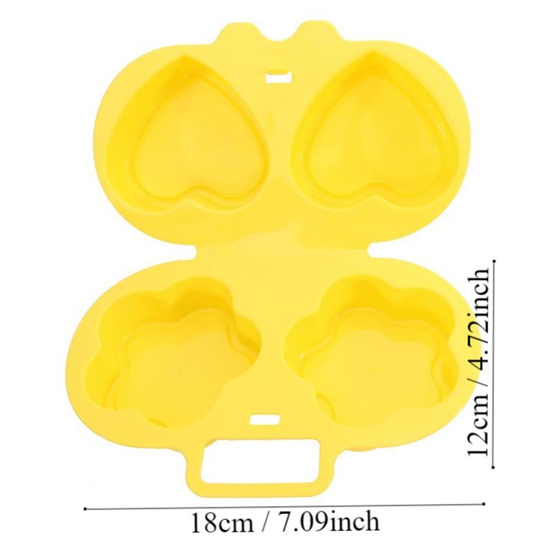 Mikrovlnný napařovač vajec (Květina + Srdce) Napařovací forma na vejce Forma na vařená vejce Mini Snídaně