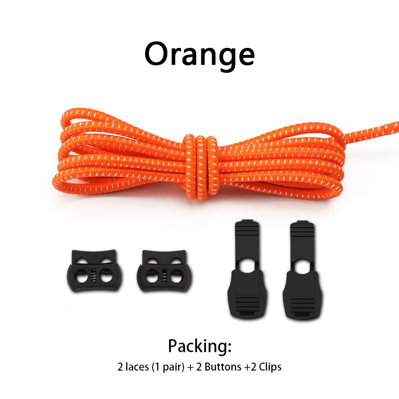 1 Paar Ronde Elastische Schoenveters zonder Strikken Tennis Sneakers Lock Schoenveters Volwassenen Kinderen Geen Strik Schoenveters Schoenaccessoires 100cm