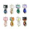 5 Pezzi/8 Pezzi Ciondoli Gatti in Vetro per Creazioni di Gioielli Uniche Accessori per la Realizzazione di Portachiavi Fascino di Colore Misto a Forma di Animale