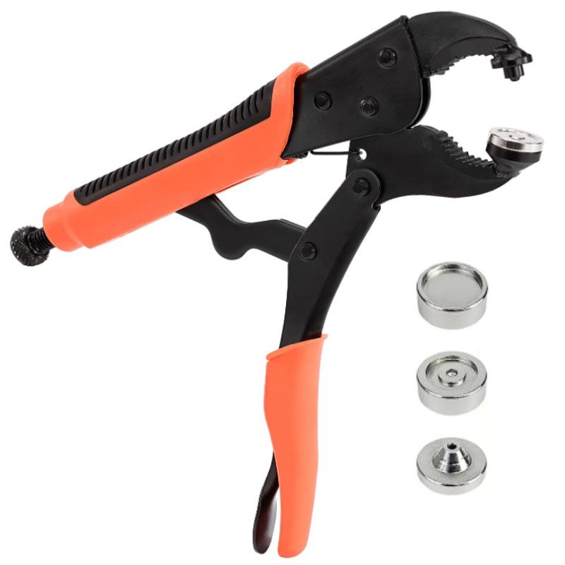 Heavy Duty Adjustable Snap Fastener Tool for Boat Covers with Large White Buckle