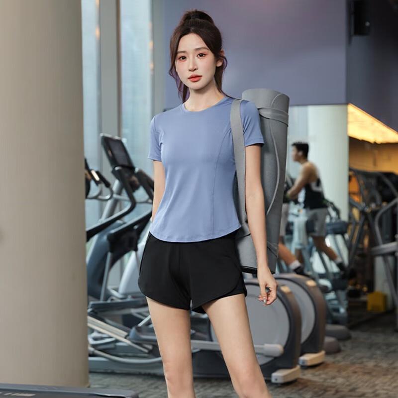 OEING Women's Short-Sleeve Yoga Sportswear Set