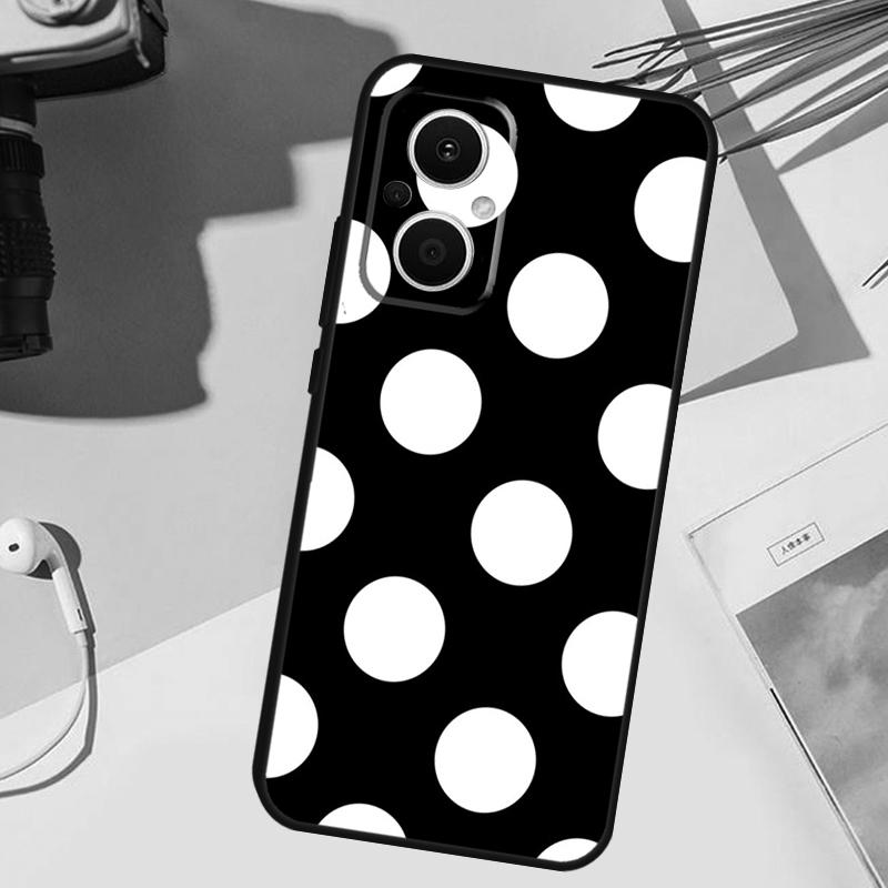 

Black And White Polka Dot Cover For OPPO Reno 14 F 12 11 10 13 Pro 11F 12F 13F 7 8 Lite OPPO Find X8 X6 X5 X9 Pro Case OPPO Reno14 F