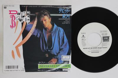 7inch Record DAVID BOWIE  Never Let Me Down Single Version  RP072009PROMO EMI AMERICA 1987 Japan Rock Used