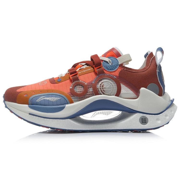 Li Ning Shadow CRC Running Shoes Men's Low top Flame Orange/Caramel ARYR007-2