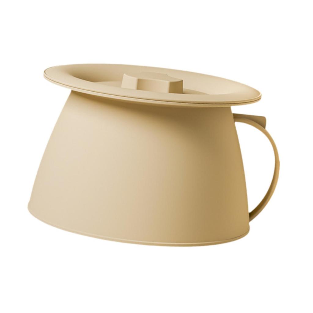 Home Spittoon Basin with Lid Easy to Clean Bedside Dresser Bucket Potty Urinal Pot for Bedroom