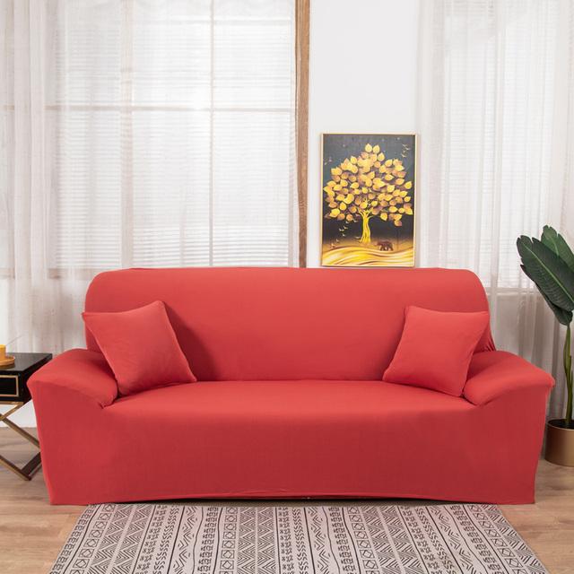 Solid Color Sofa Cover Big Elasticity Stretch Couch Cover Loveseat Sofa Corner Sofa Towel Furniture Cover