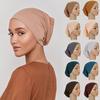 Women Soft Cotton Under Scarf Cap Turban Ready Wear Hijab Cap Female Headscarf Bonnet Hijabs Head Wraps For Women