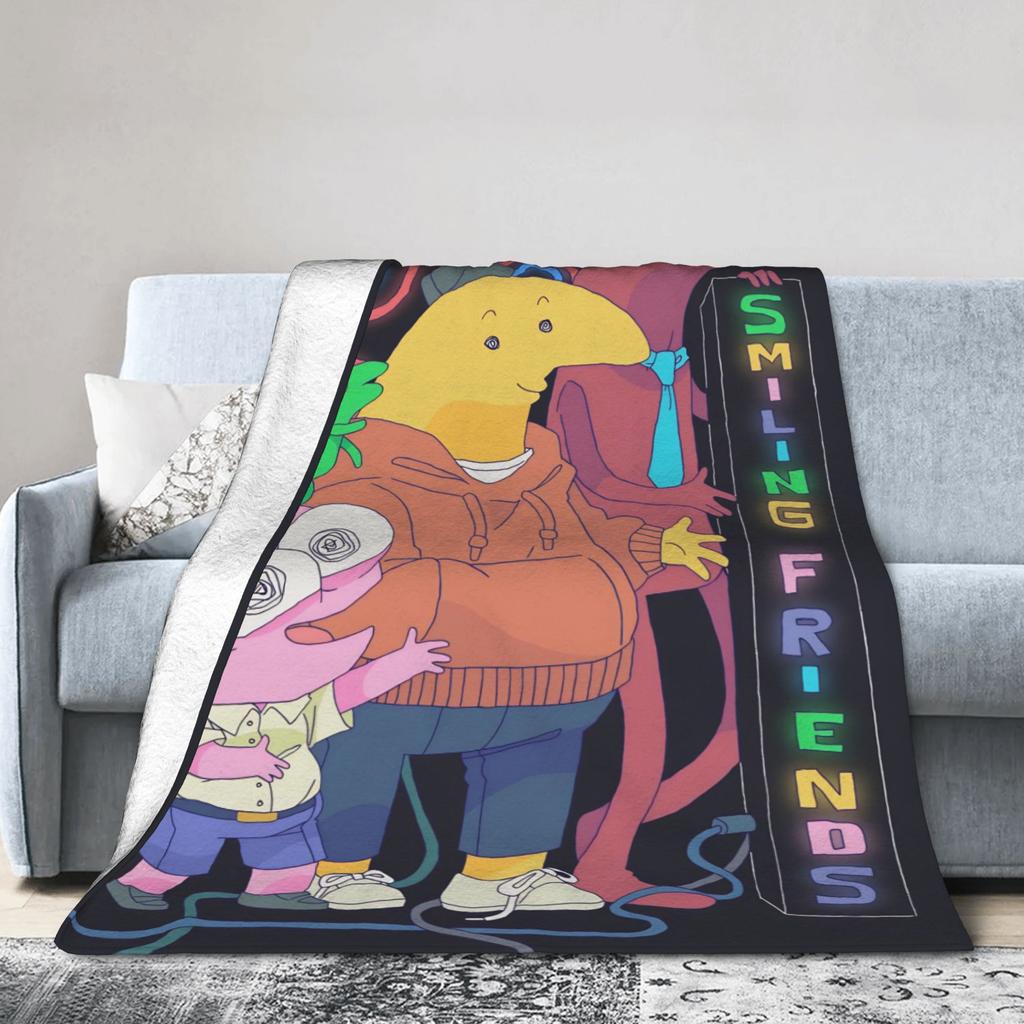 Smiling Friends Pim and Charlie  Gift Blanket For Men Women Cozy Soft  Throw Blankets for Couch 50x60 Inches Multiple Sizes