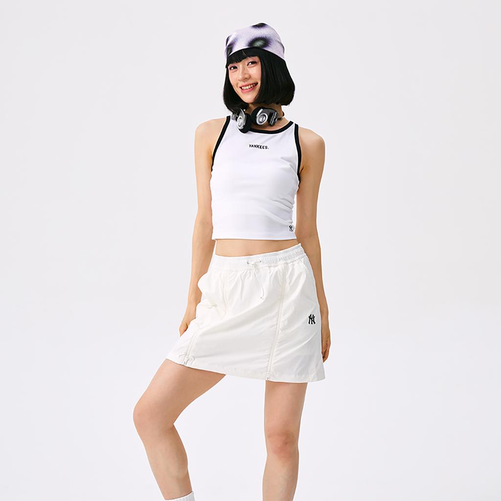 New MLB Preppy Style Collection New York Yankees SS25 Tank Top Women's White 3FTOV0153-50WHS