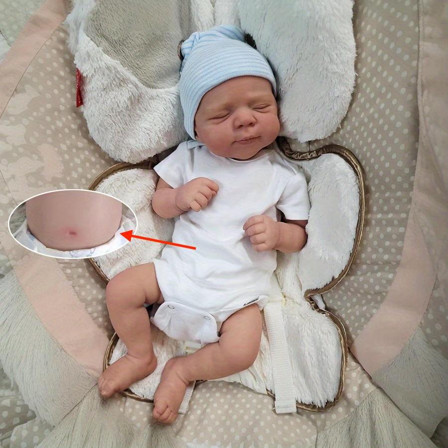 

BZDOLL 48cm Full Body Soft Vinyl Reborn Doll with 3D-Paint With Visible Veins Asleep Baby Girl Lifelike Bathe Toy Fashion Birthday Gift for Kids 3+ soft vinyl body doll