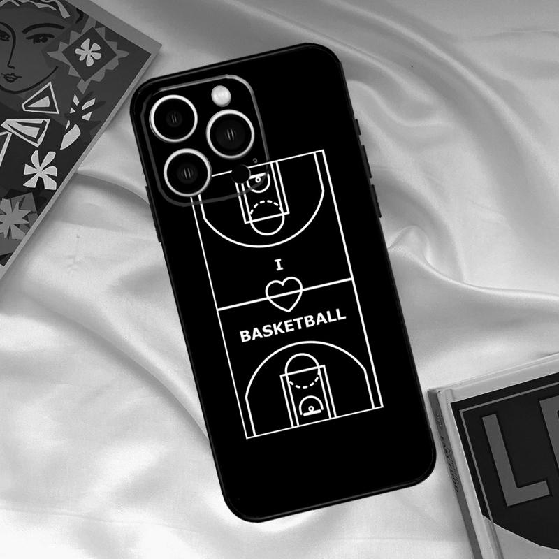 Basketball Court Phone Case For iPhone 16 14 13 12 11 15 17 Pro Max 15 16 Plus 13 Mini 16e 17 Air Funda Cover