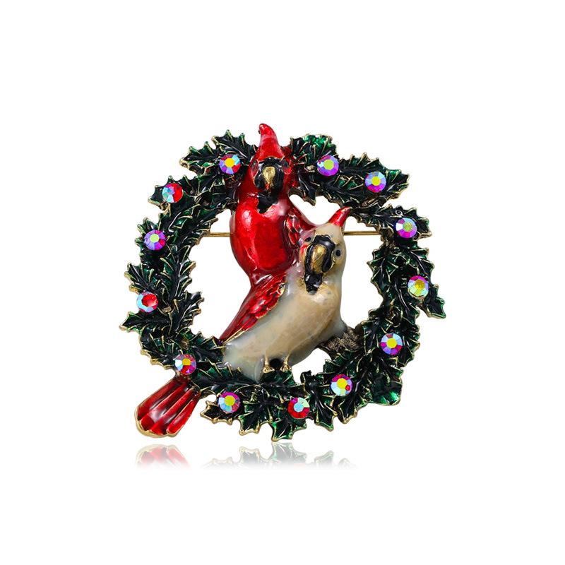 Dripping Bird Wreath Brooch Jacket Accessories Temperament Pin Animal Brooch Accessories