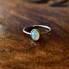 Genuine Opal Ring, Opal Stacking Ring, Gold Filled Opal, Dainty Silver Opal Ring, Delicate Opal Ring, Bridesmaid Gift , Color Play Opal Ring