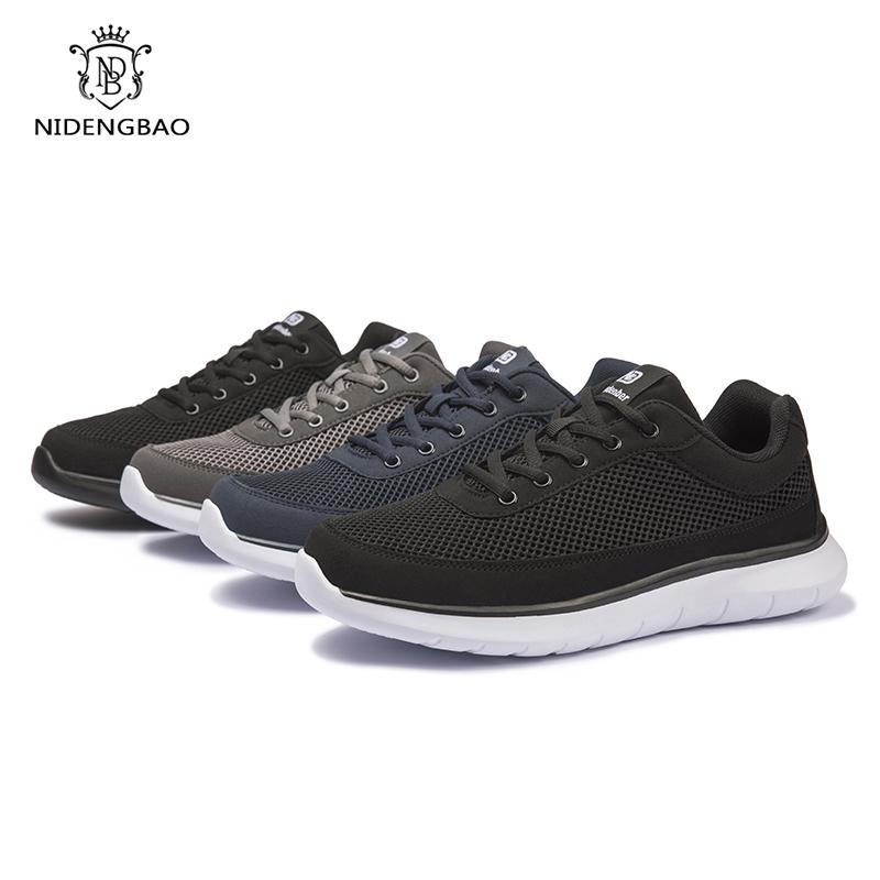 Men's Sneakers Mesh Breathable Men Casual Shoes Plus Size 40-50 Lightweight Walking Mans Shoes High Quality Non-slip Soles Shoe